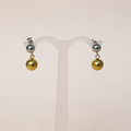 Aretes esferas bicolor