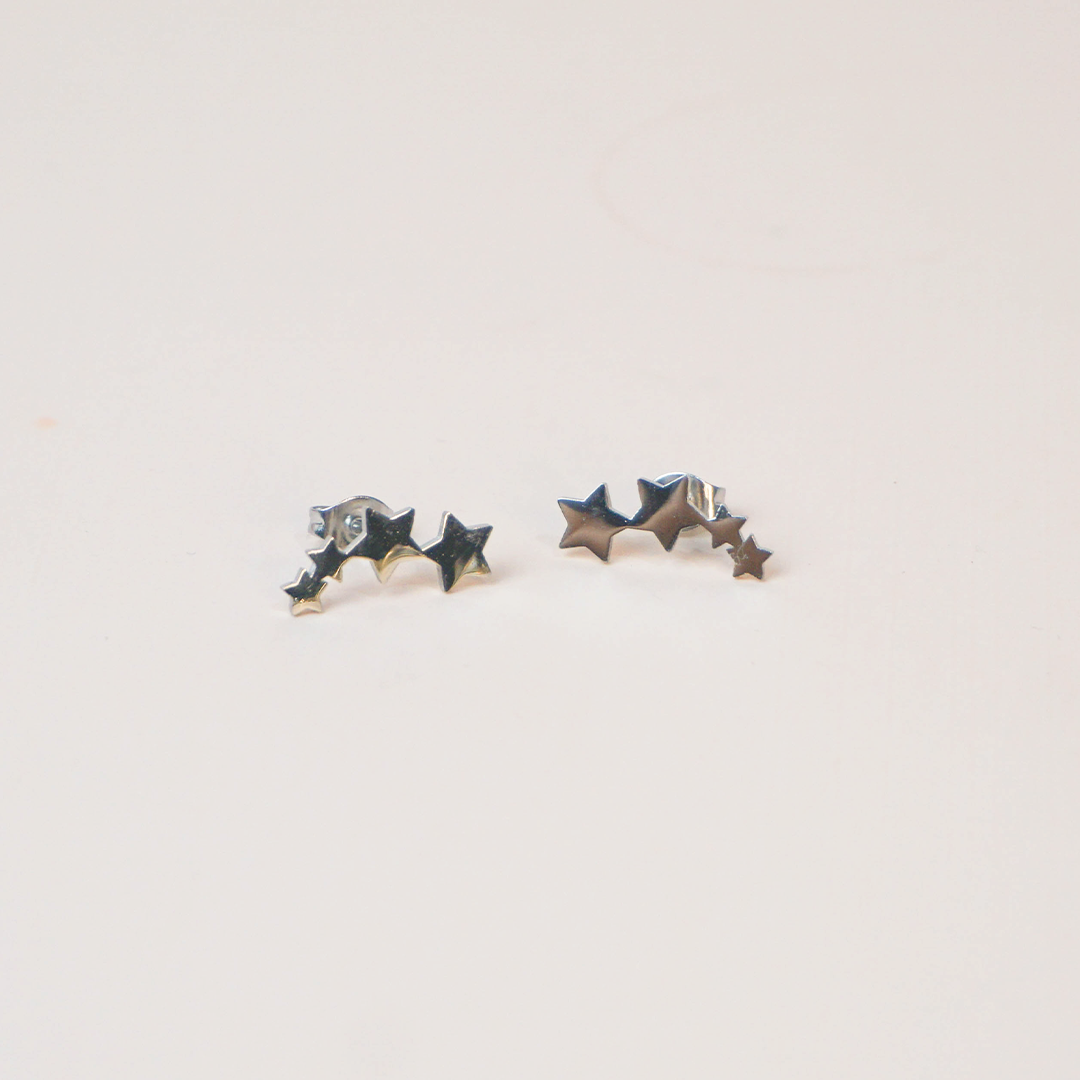 Aretes Nova plateados