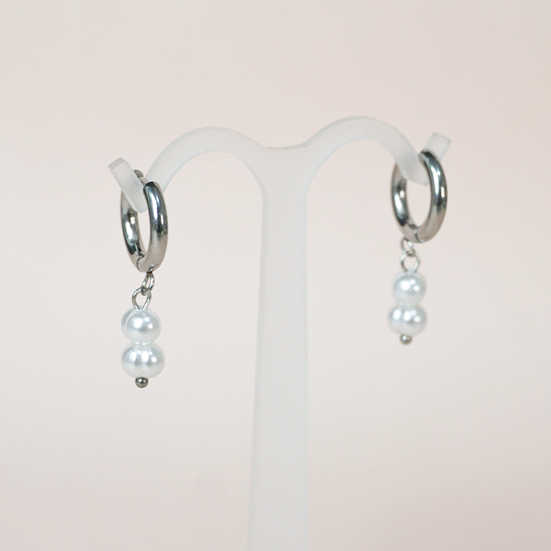 Aretes Vasti dos perlas