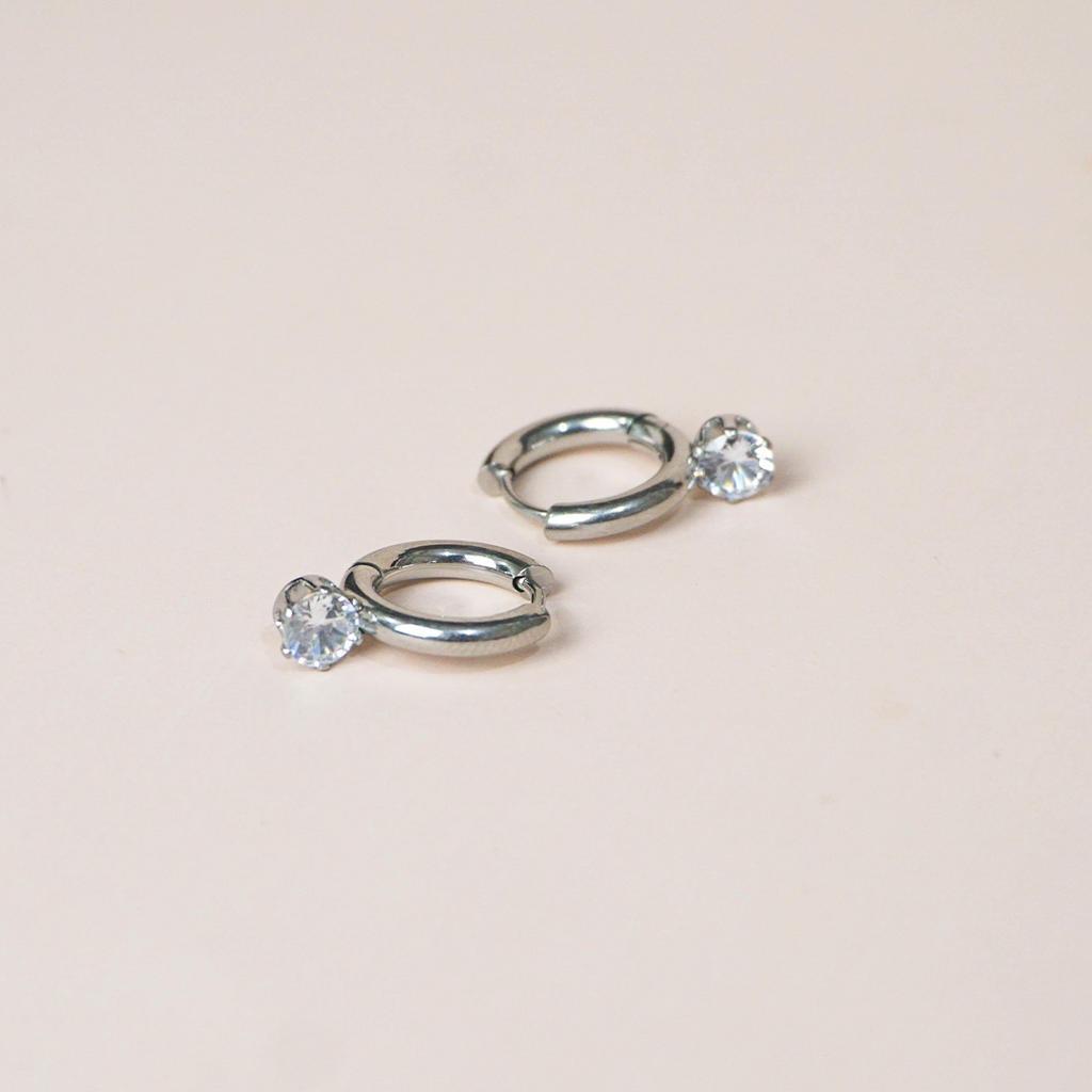 Aretes brillito plata