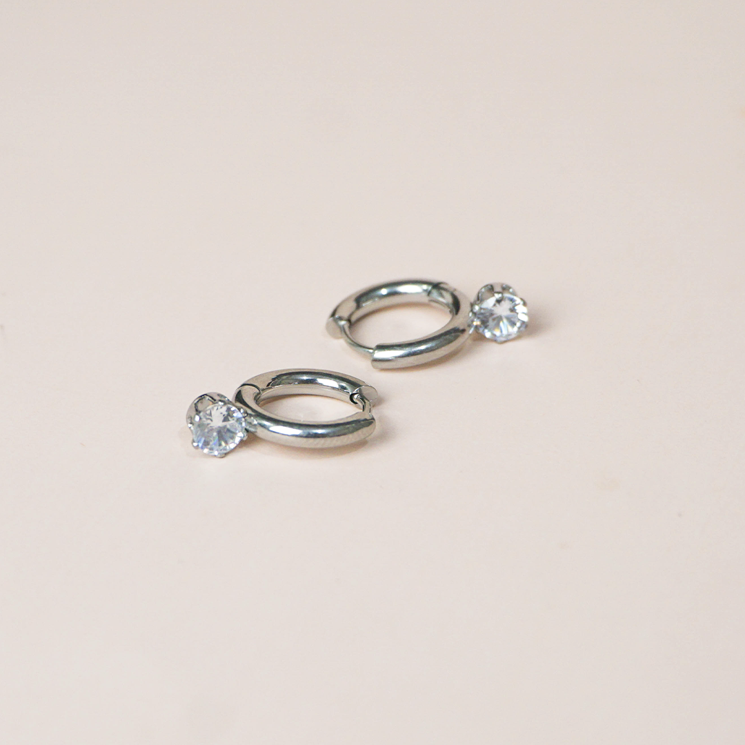 Aretes brillito plata