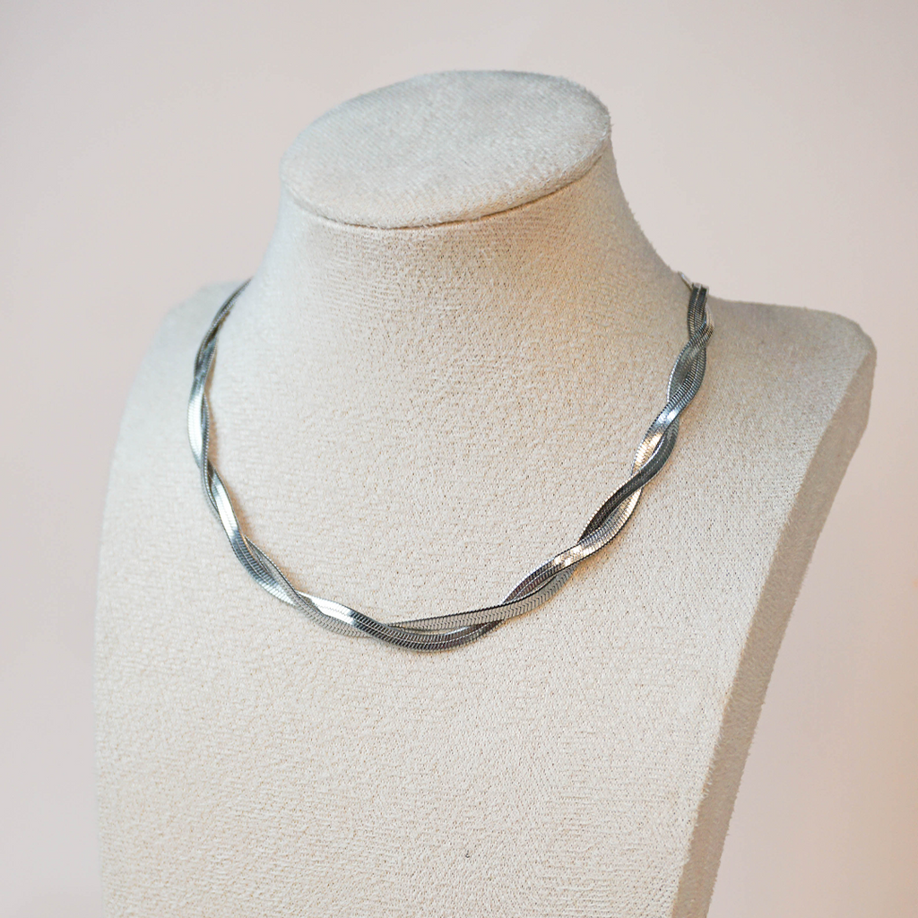 Collar Emma doble plateado