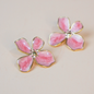 Aretes flor rosa