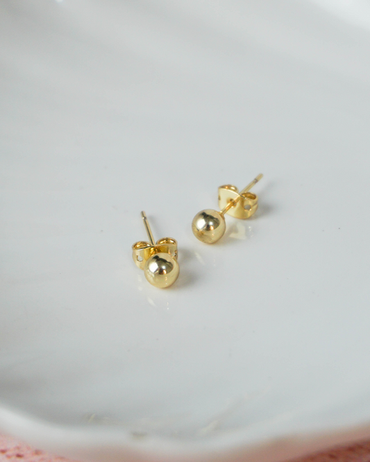 Aretes chapa de oro