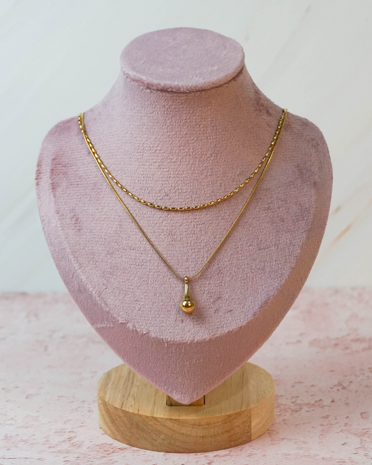 Collar gota dorado