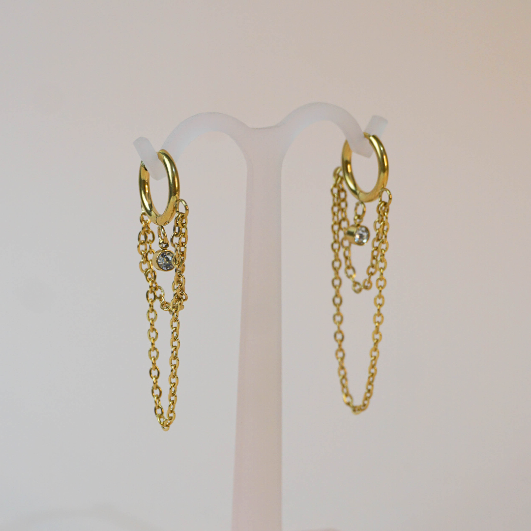 Aretes cadena