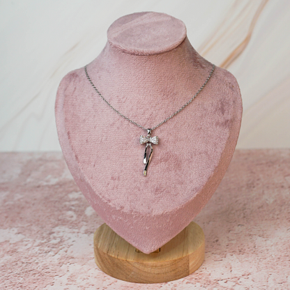 Collar lazo plateado