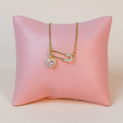 Collar clip rosa