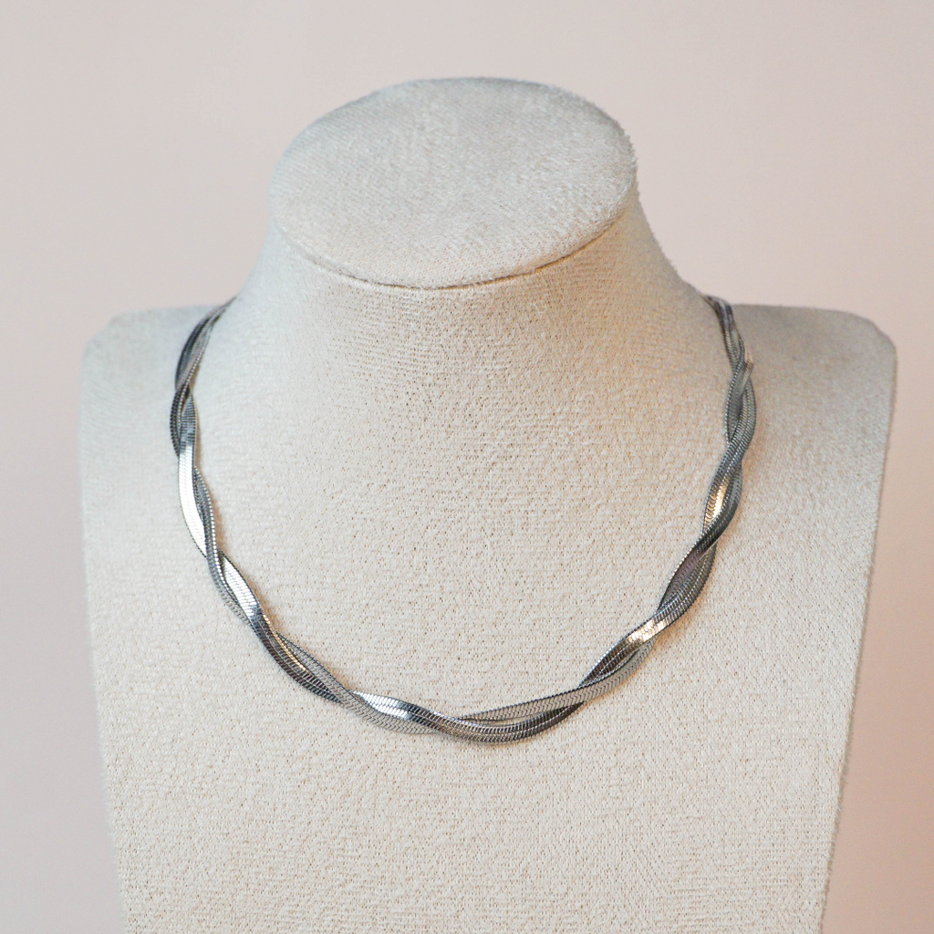 Collar Emma doble plateado
