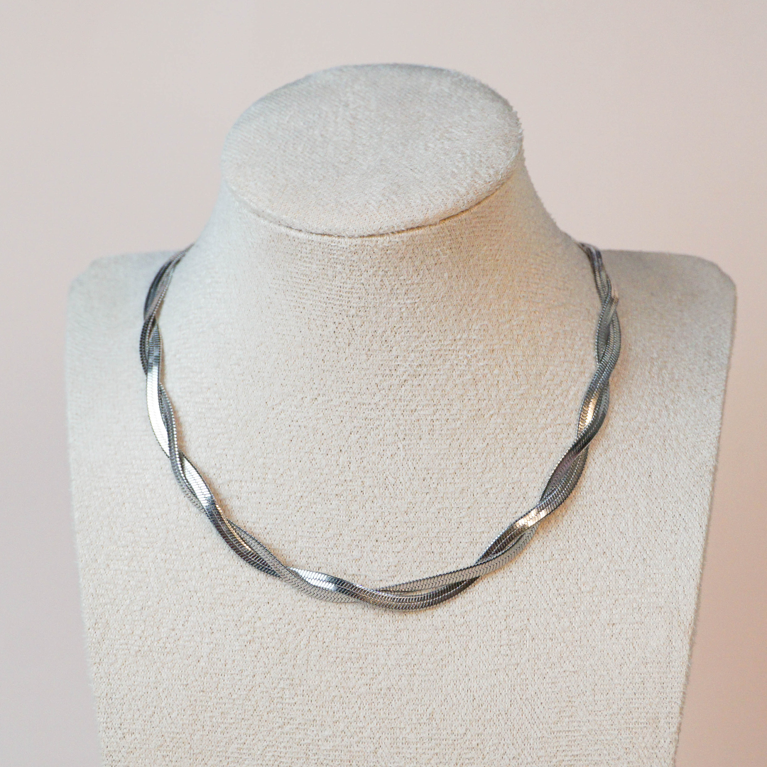 Collar Emma doble plateado