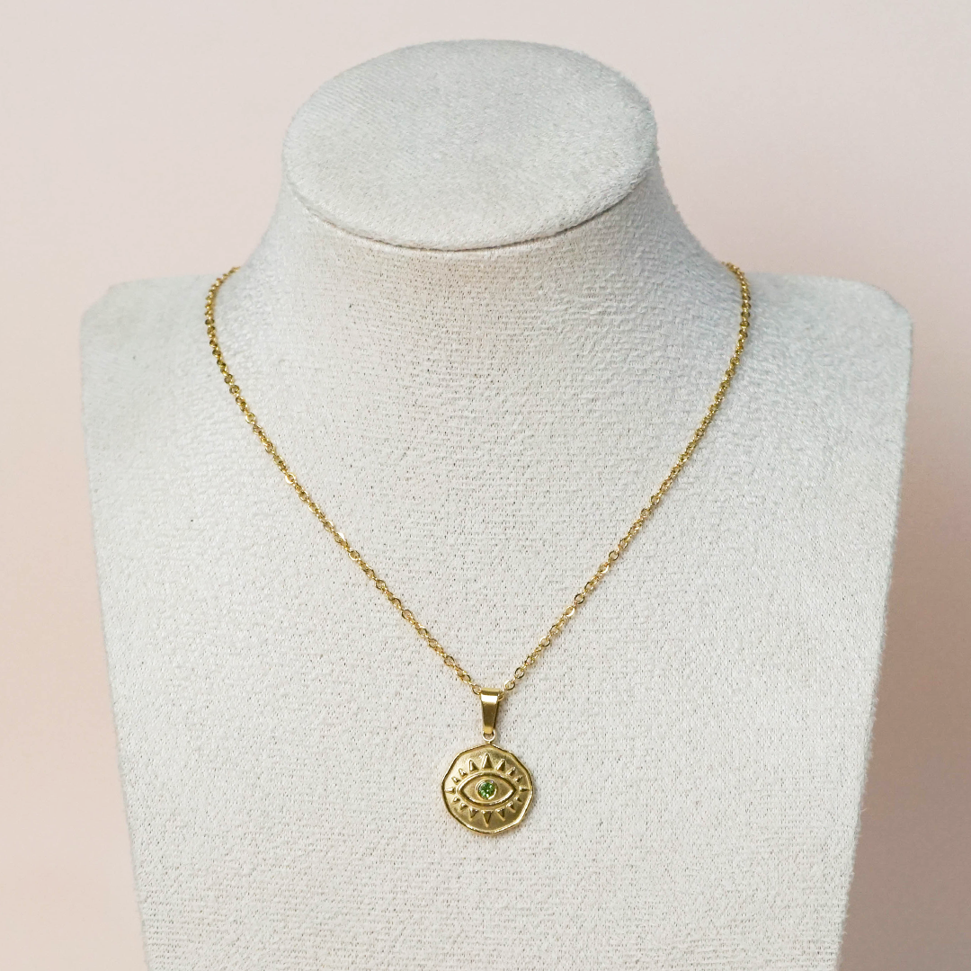 Collar ojo verde