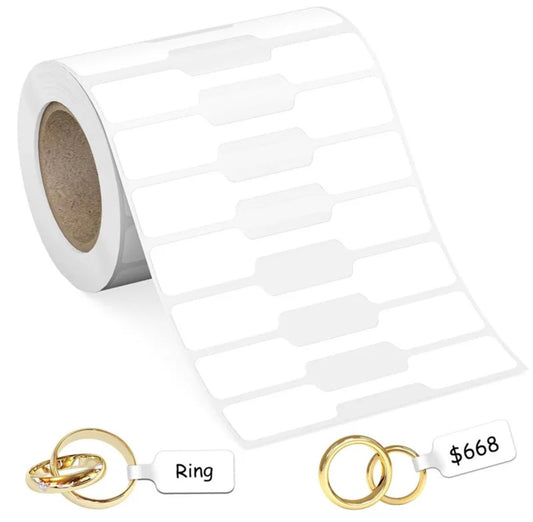 Rollo de etiquetas blancas